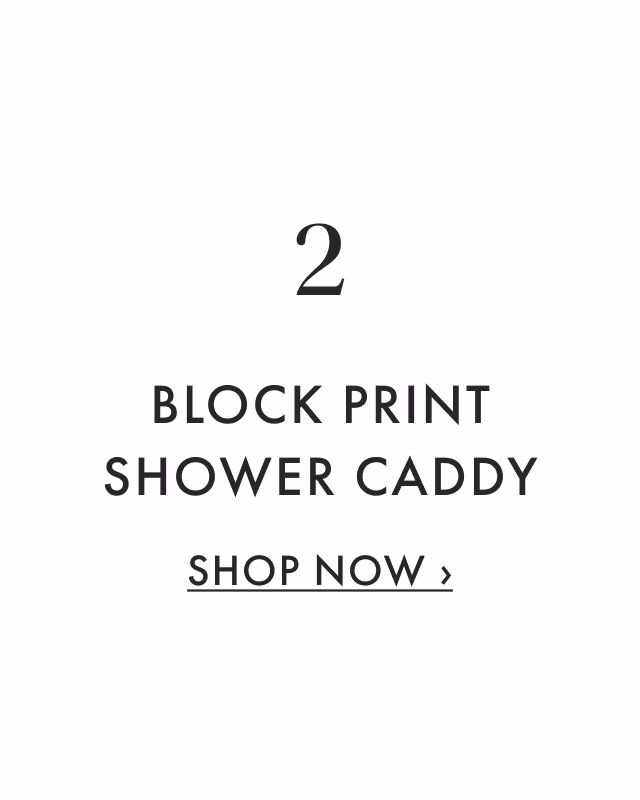 2 - Block Print Shower Caddy