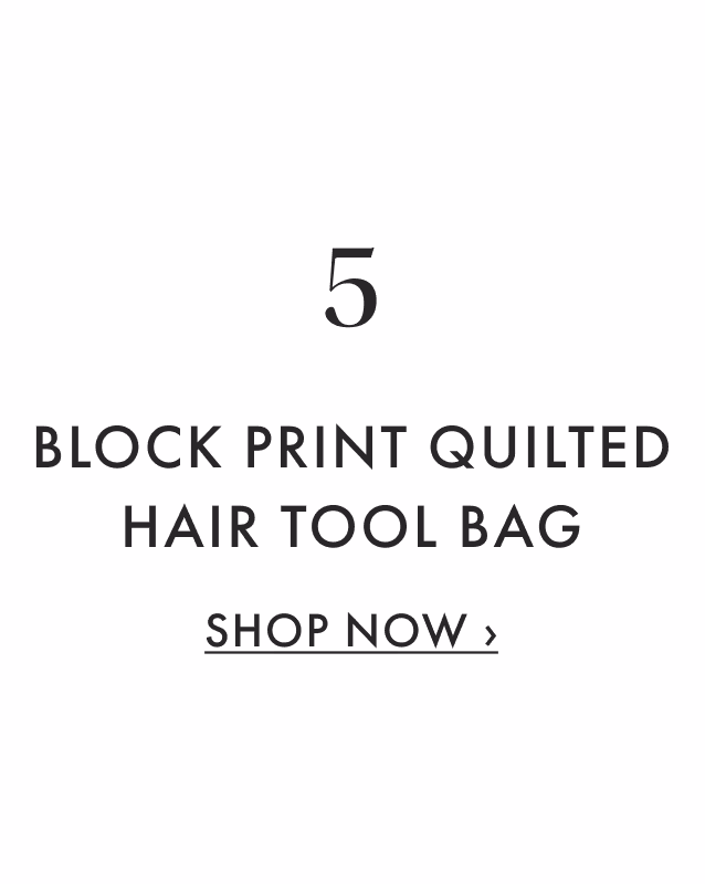 5 - Block Print Quilted Hair Tool Bag