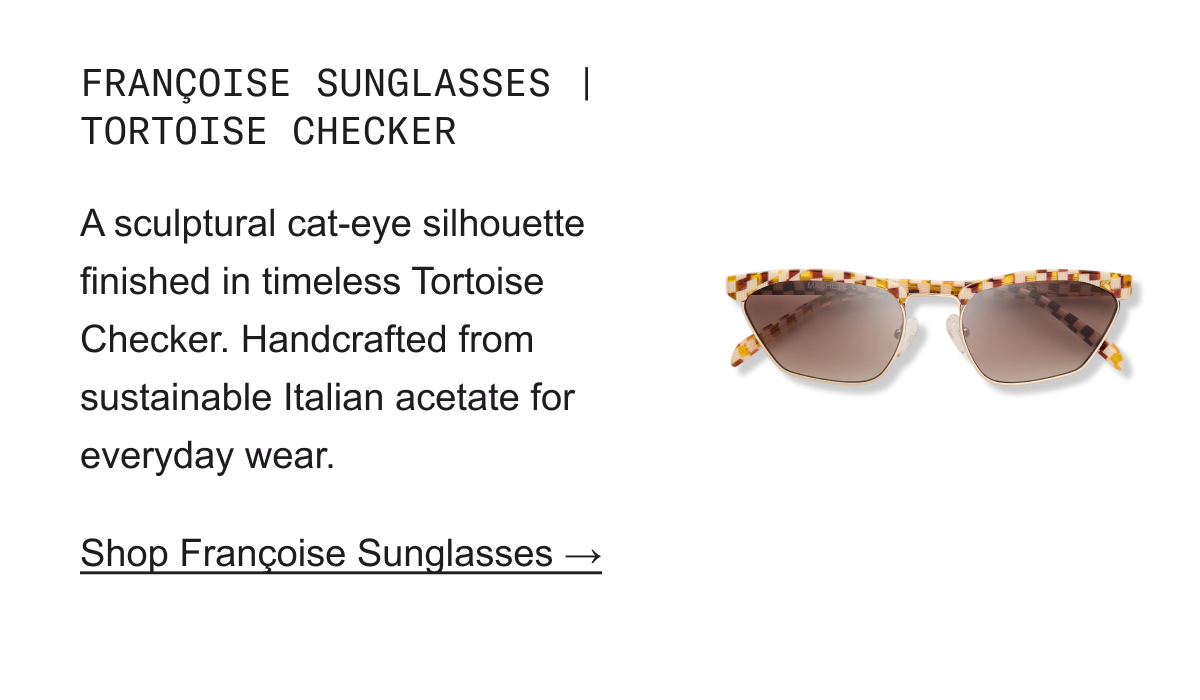 Françoise Sunglasses in Tortoise Checker