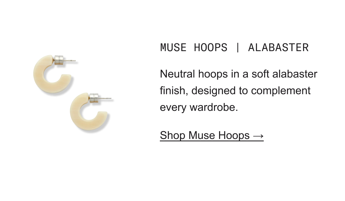 Muse Hoops in Alabaster