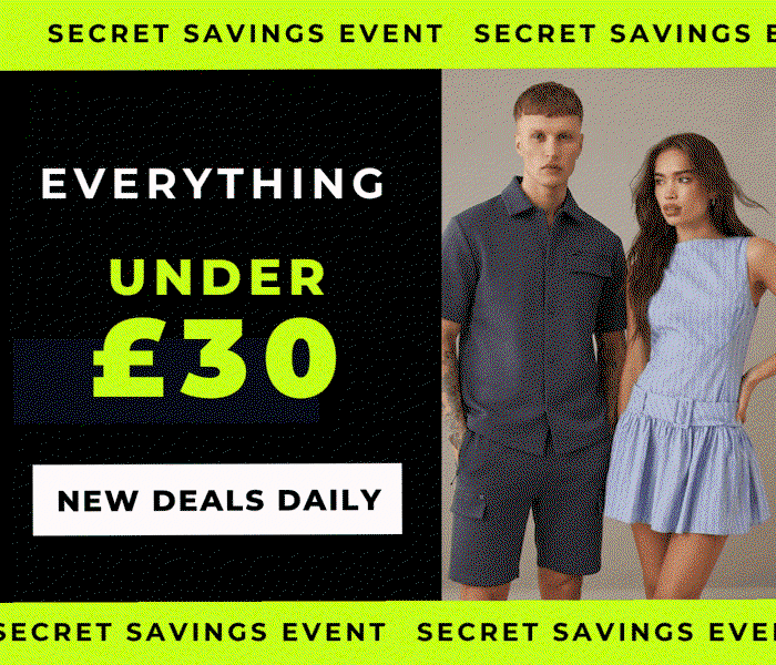 SECRET SAVINGS EVENT EVERYTHING UNDER £30 NEW DEALS DAILY 