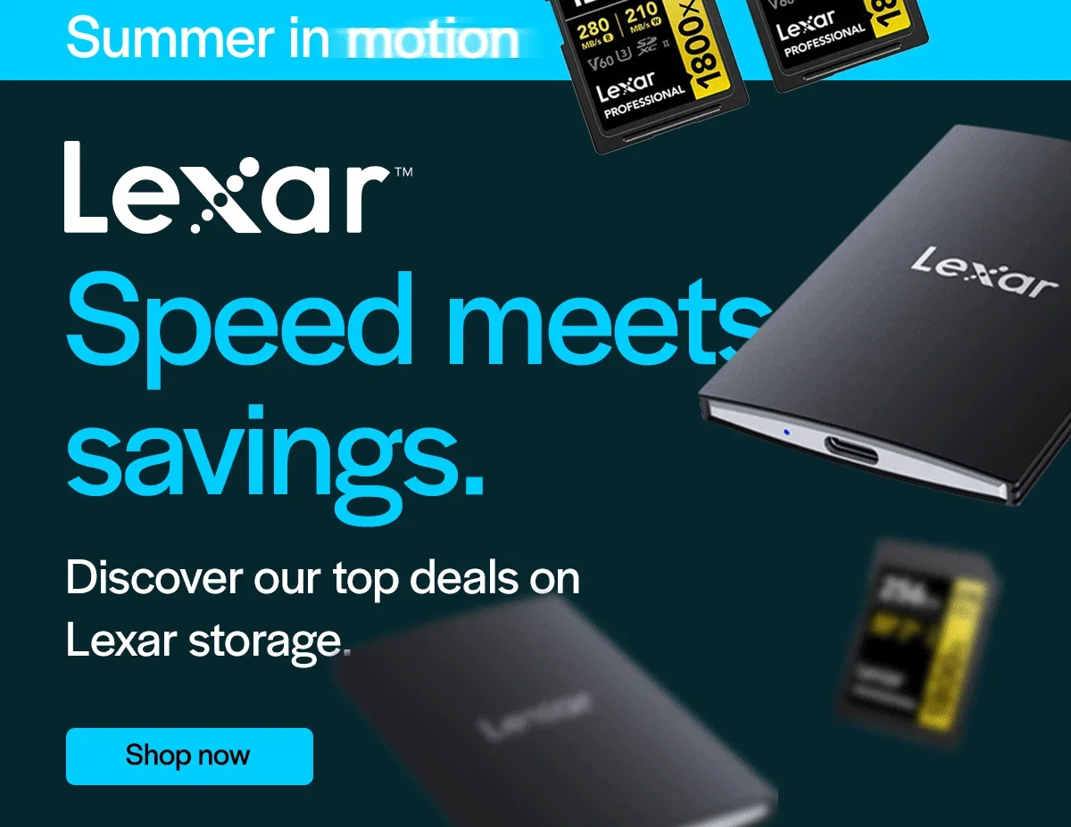 Speed meets savings. Discover our top deals on Lexar storage.
