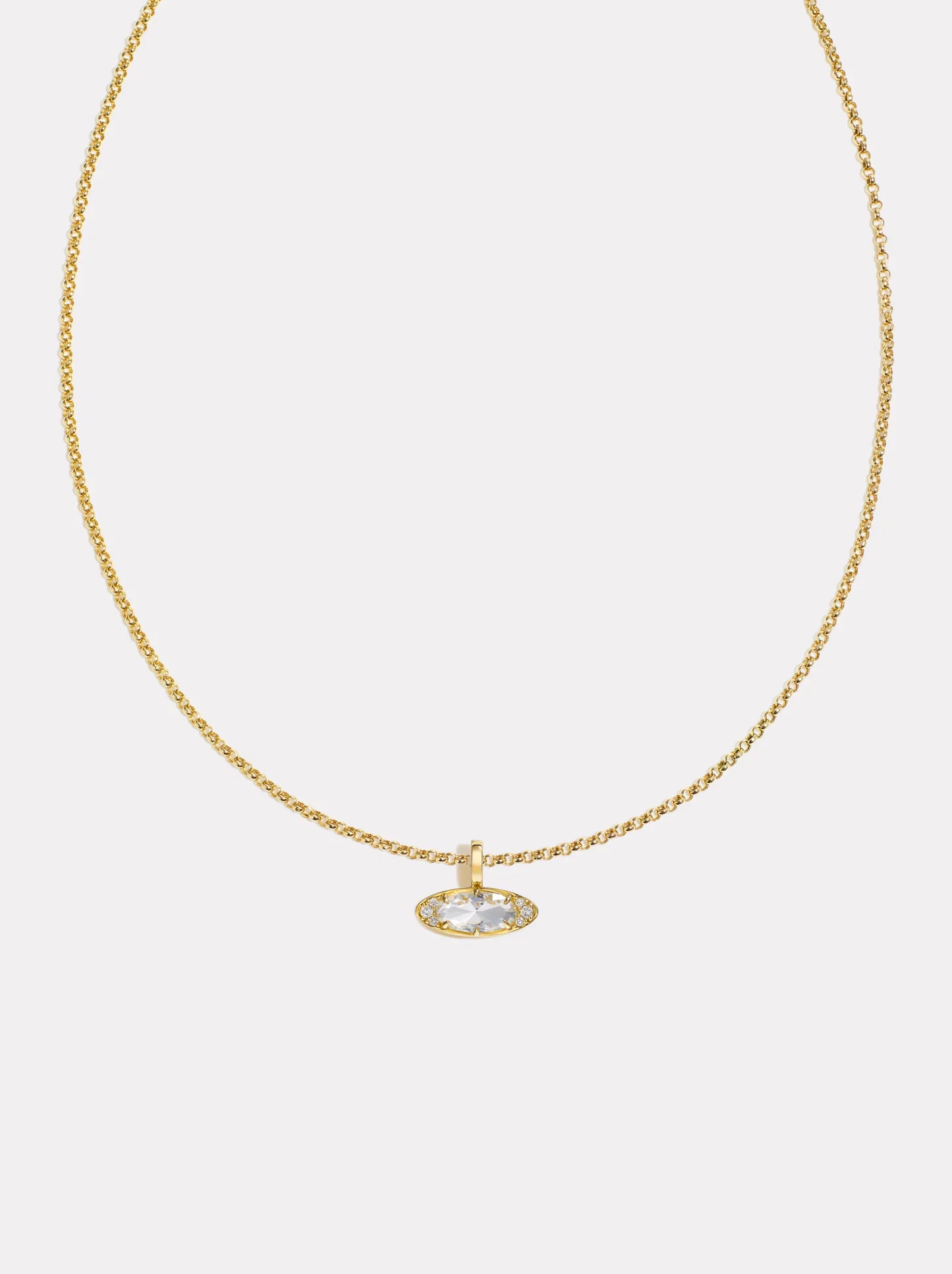 Image of Ellipse Necklace White Topaz