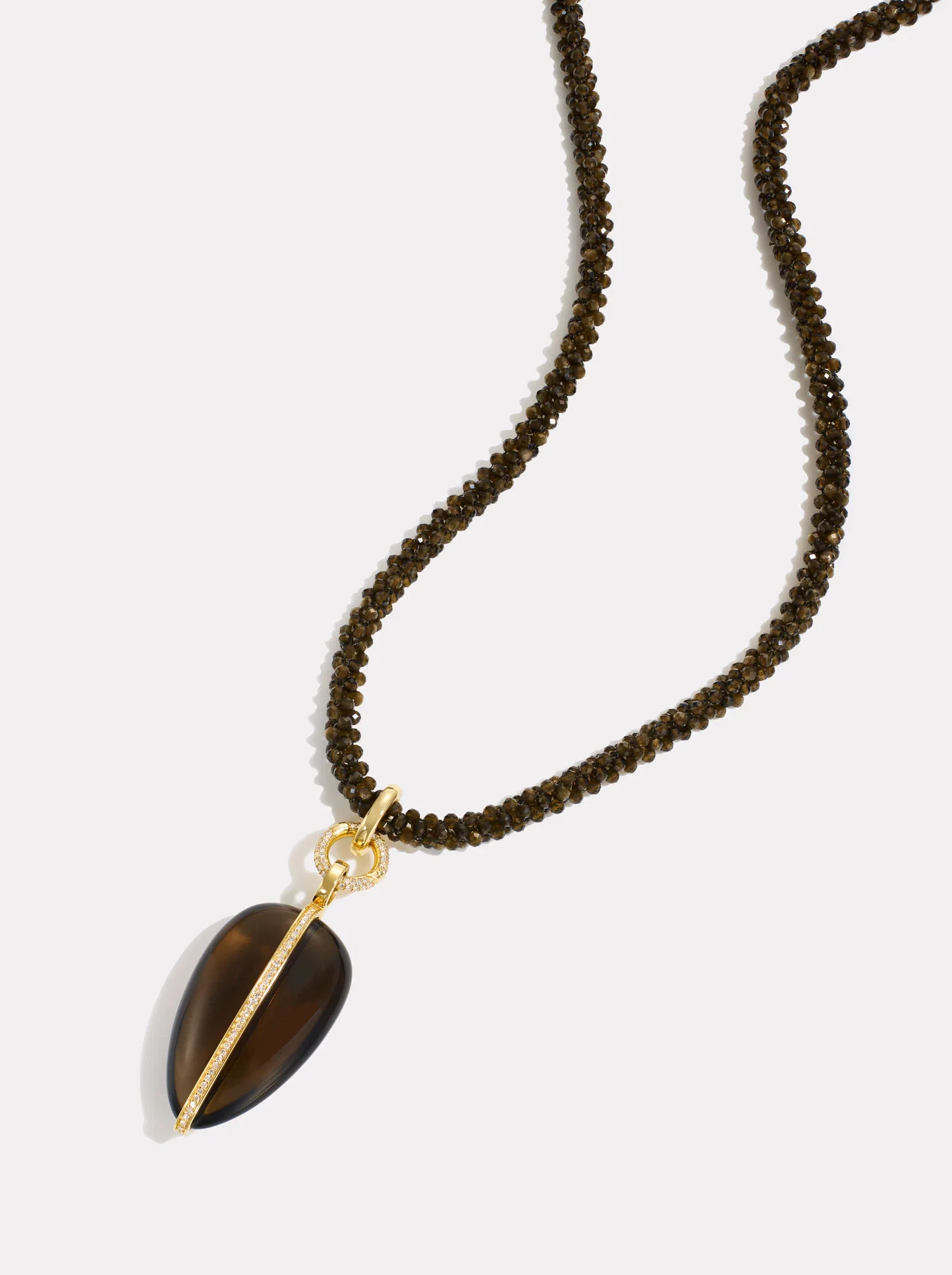 Image of Diamond Aura Necklace | Smokey Quartz