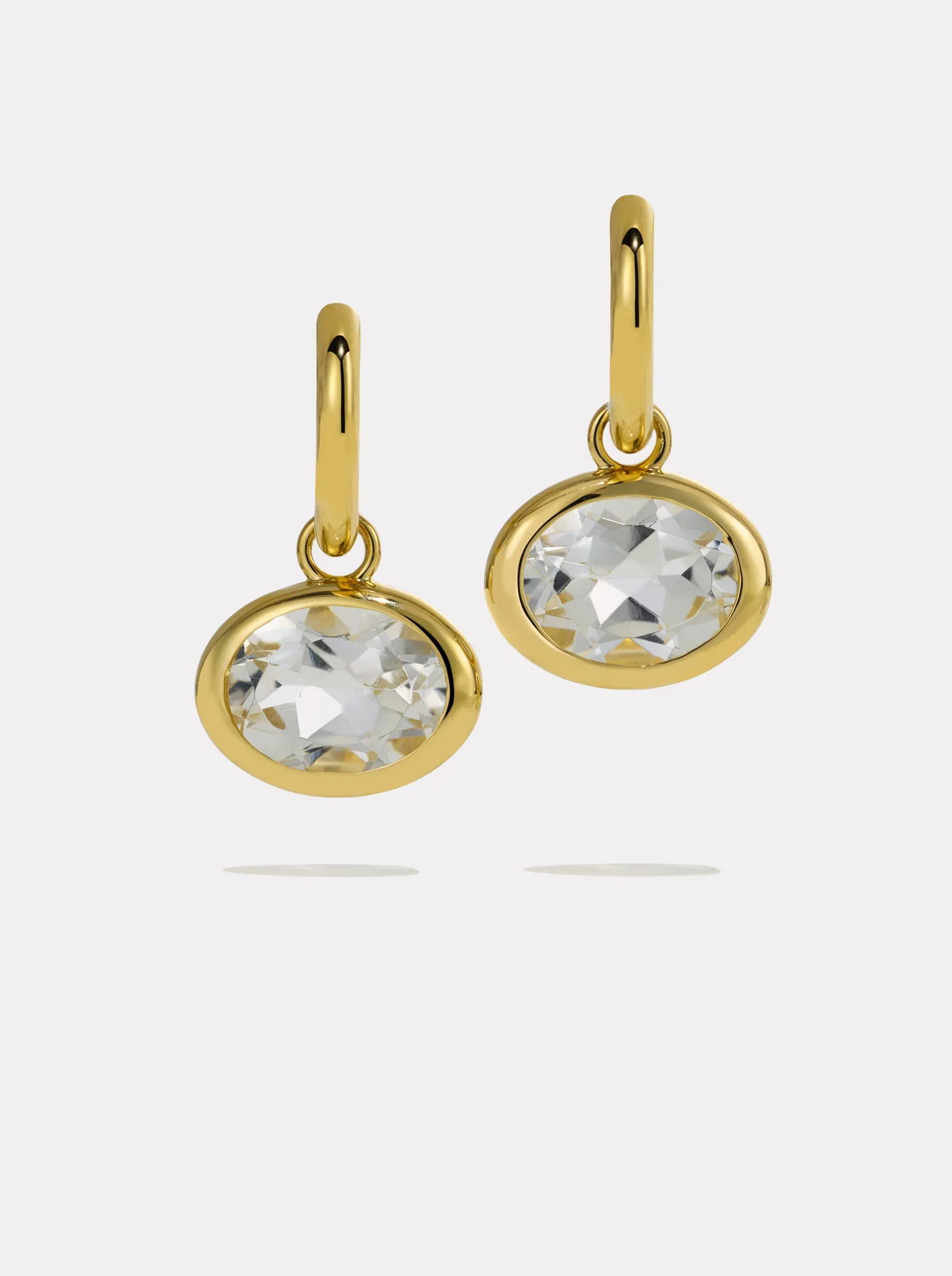 Image of XL Orbit Hoops -  White Topaz