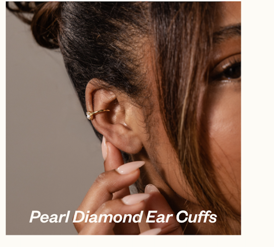 Pearl Diamond Ear Cuffs