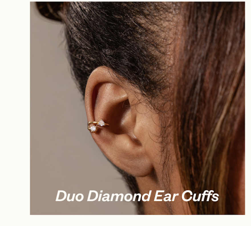Duo Diamond Ear Cuffs