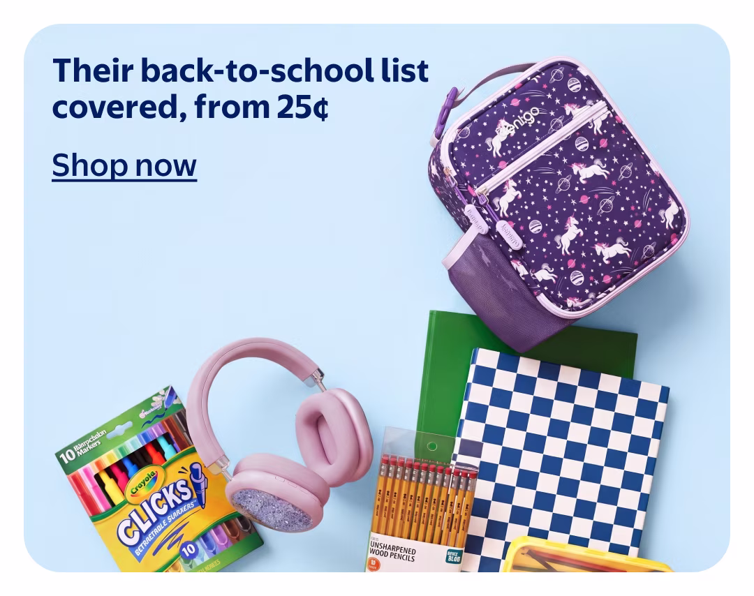 Their back-to-school list covered, from 25¢