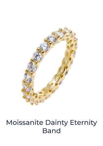 Moissanite Dainty Eternity Band