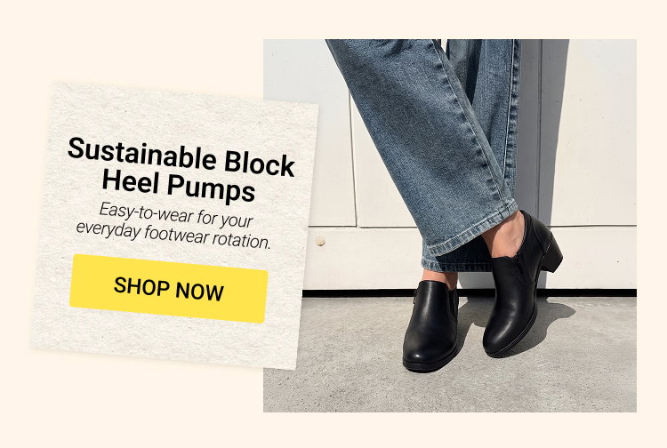 Sustainable Block Heel Pumps