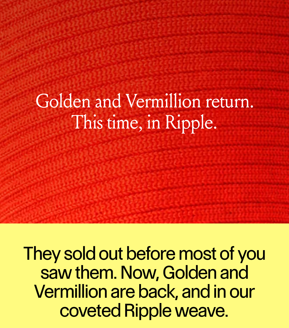Golden and Vermillion Return