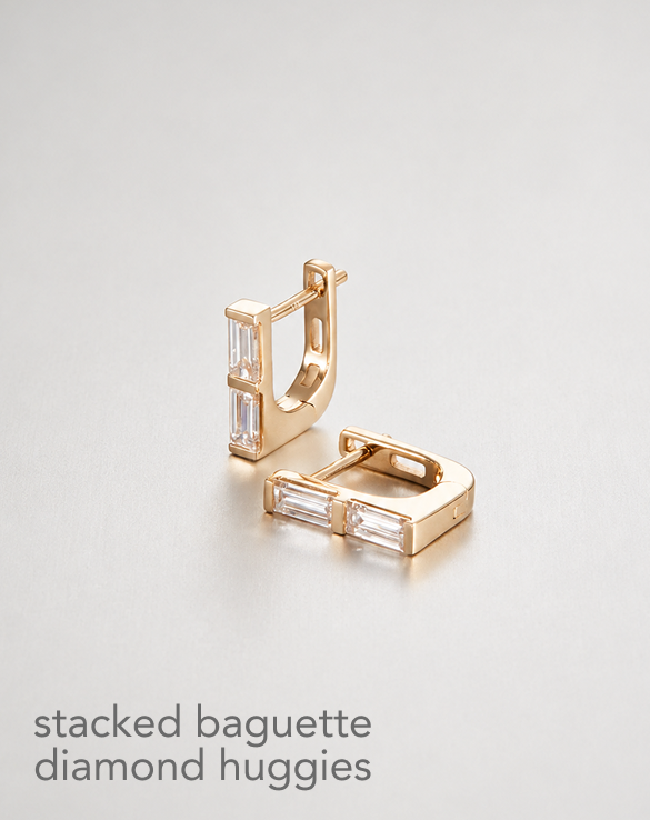stacked baguette huggies