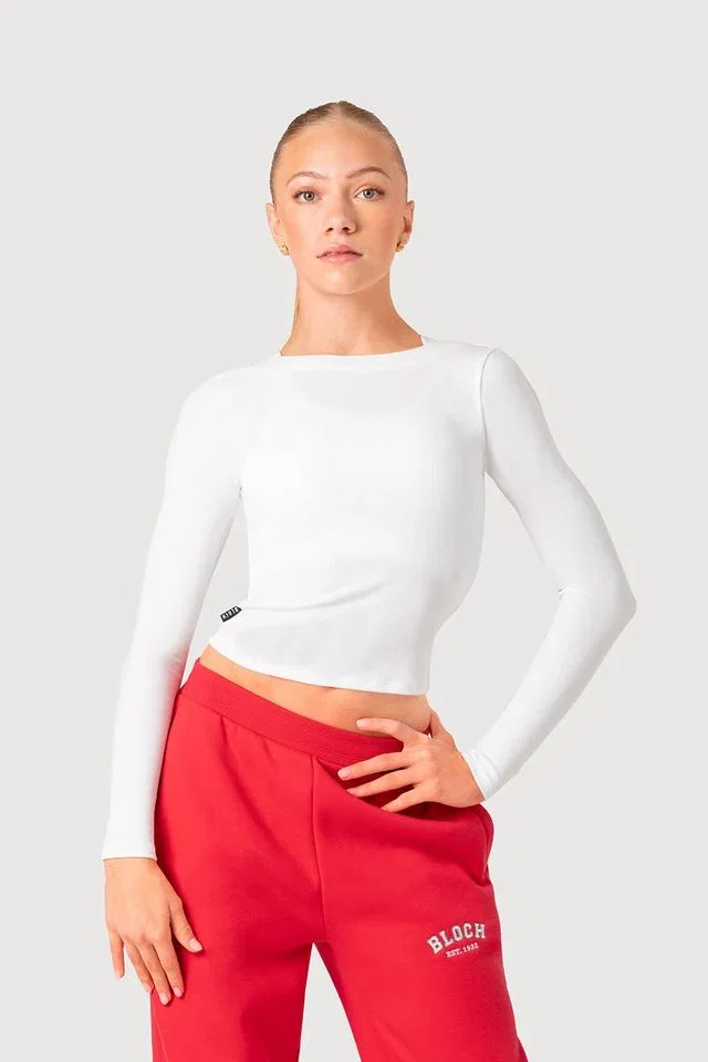 Image of Girls Low Back Long Sleeve Top