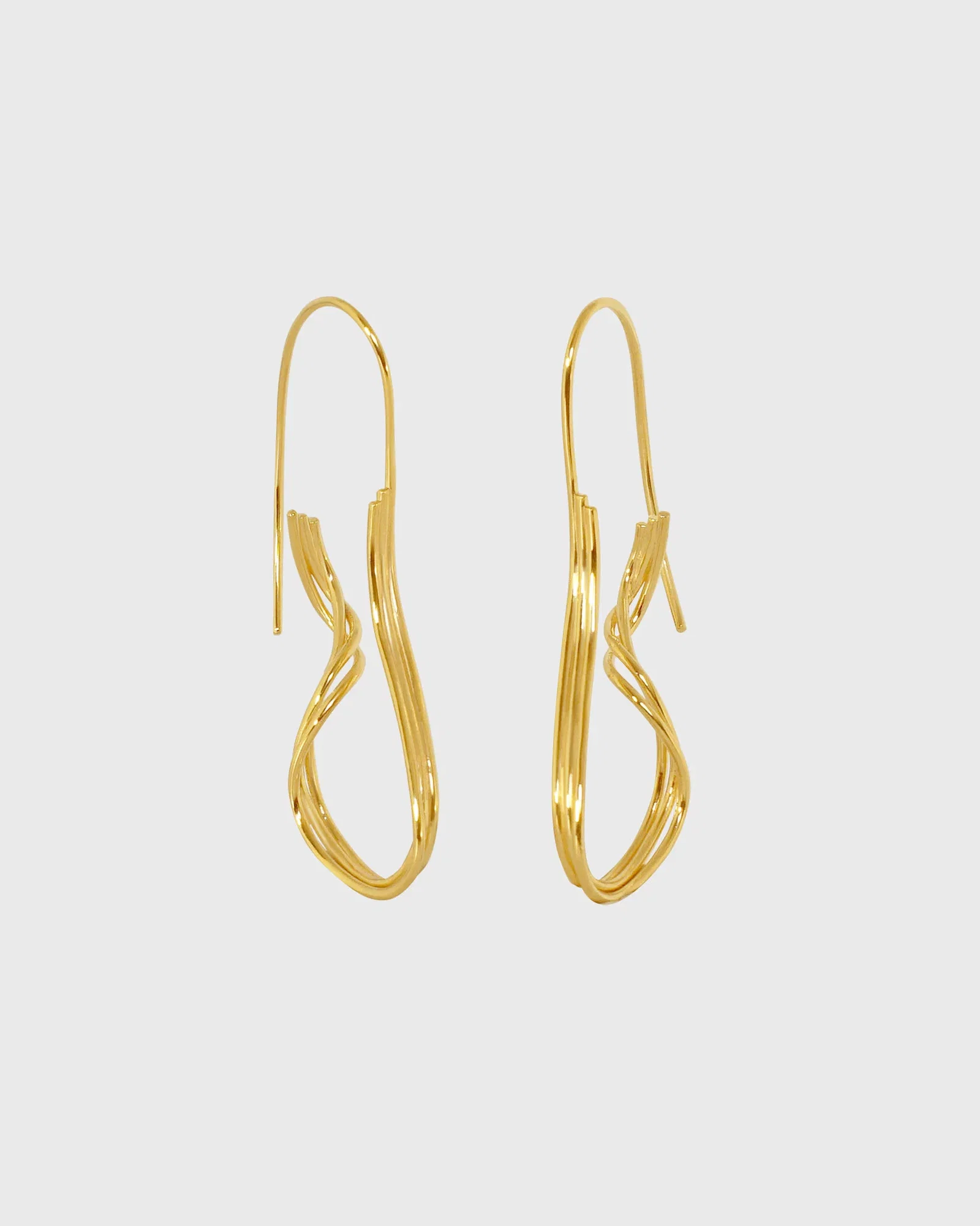Image of Traced Steps Earrings | Gold Plated