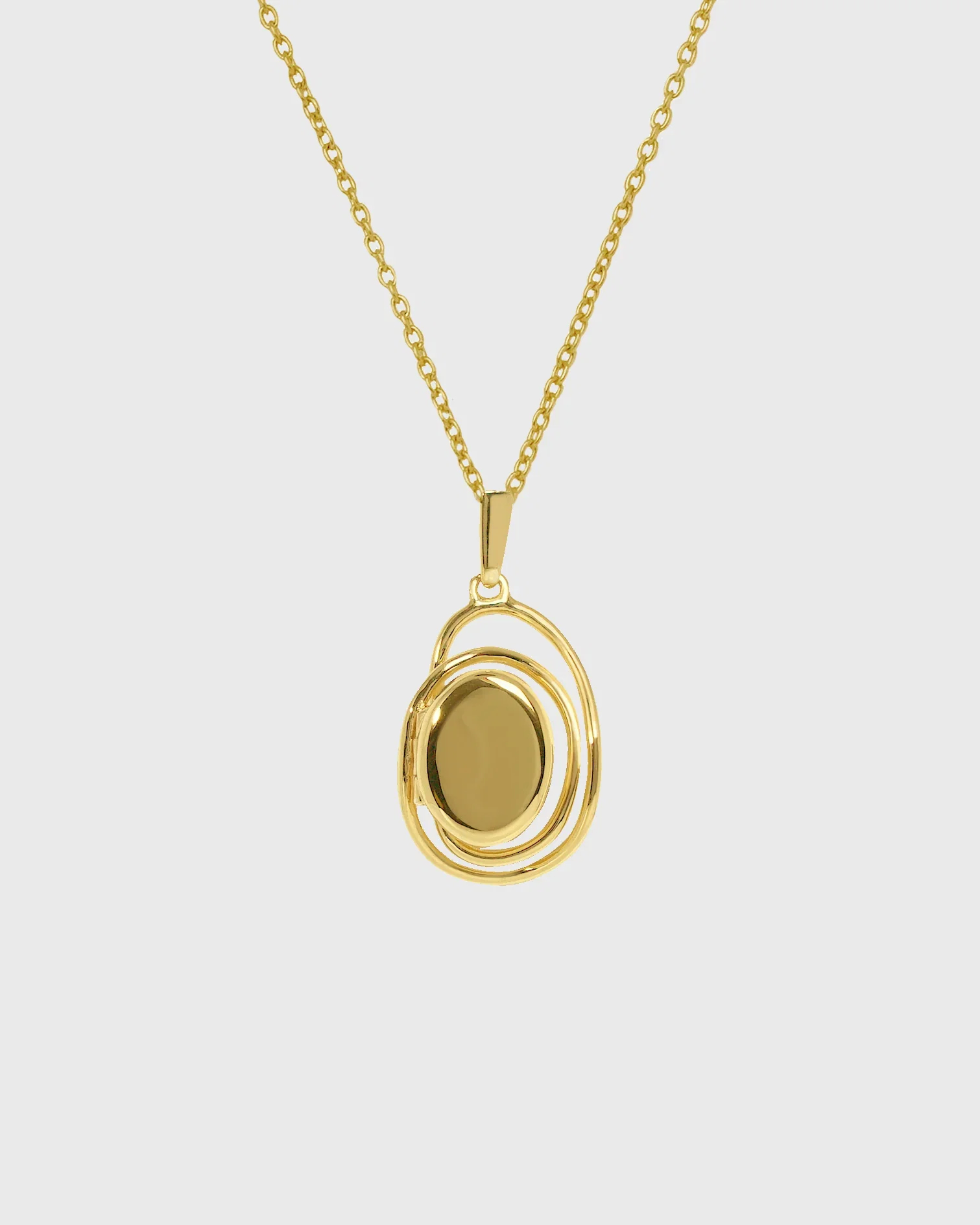 Image of Suspended Form Pendant | Gold Plated