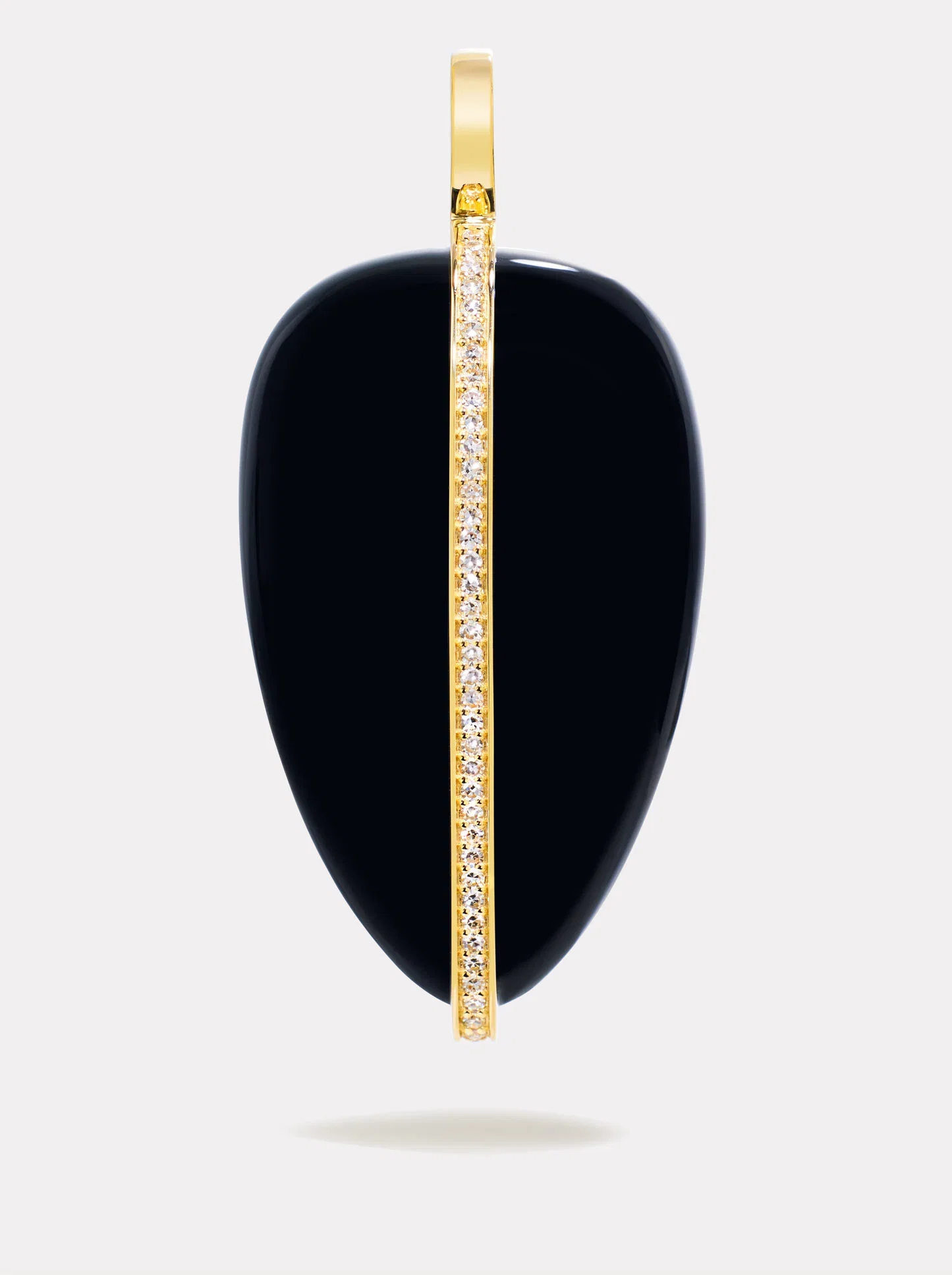 Image of XL Diamond Pebble Pendant | Black Onyx