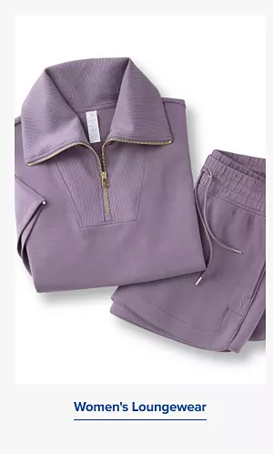 Womens loungewear. A purple sweat set.