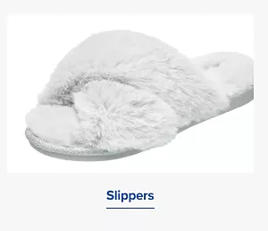 A fluffy slipper. Slippers.