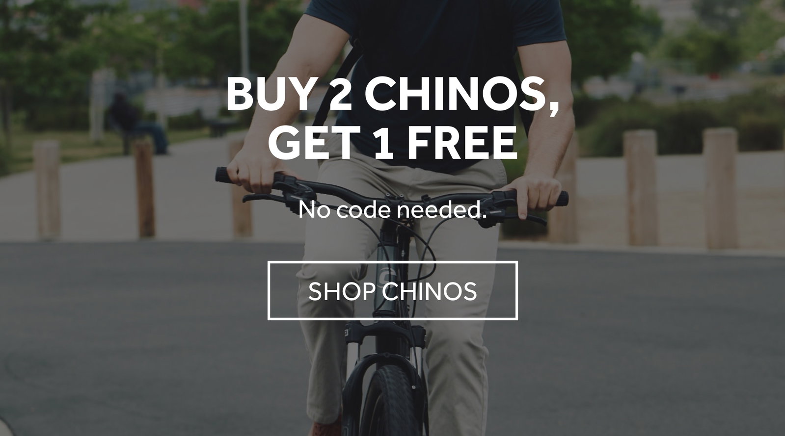Buy 2 chinos get 1 free