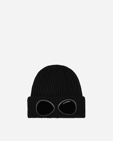 Extra Fine Merino Wool Goggle Beanie Black
