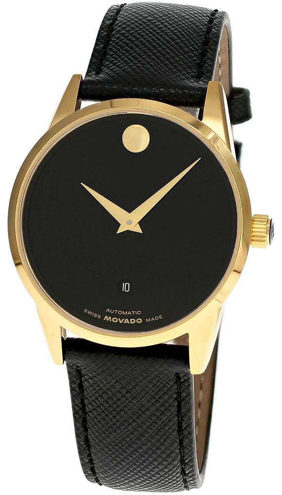 MOVADO Museum Classic Quartz 40MM Black Dial Leather Men's Watch