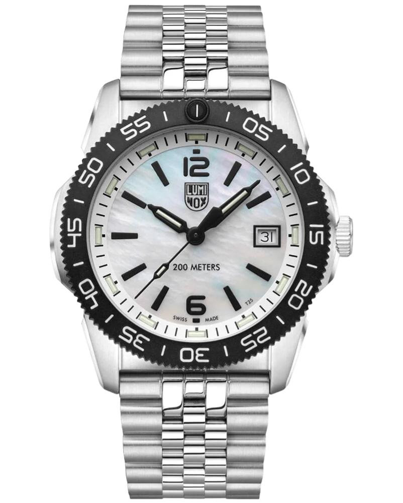 Pacific Diver Ripple Quartz 39MM MOP Dial SS Men's Watch .1