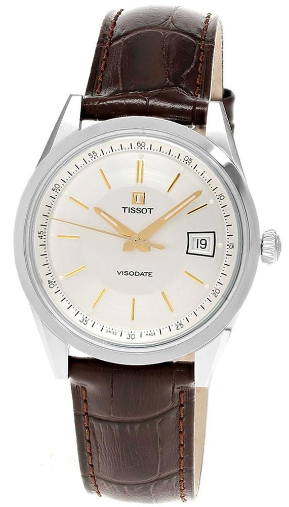 TISSOT Visodate Automatic 39MM Silver Dial Leather Men's Watch