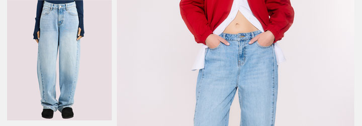 Mid Rise Barrel Jean
