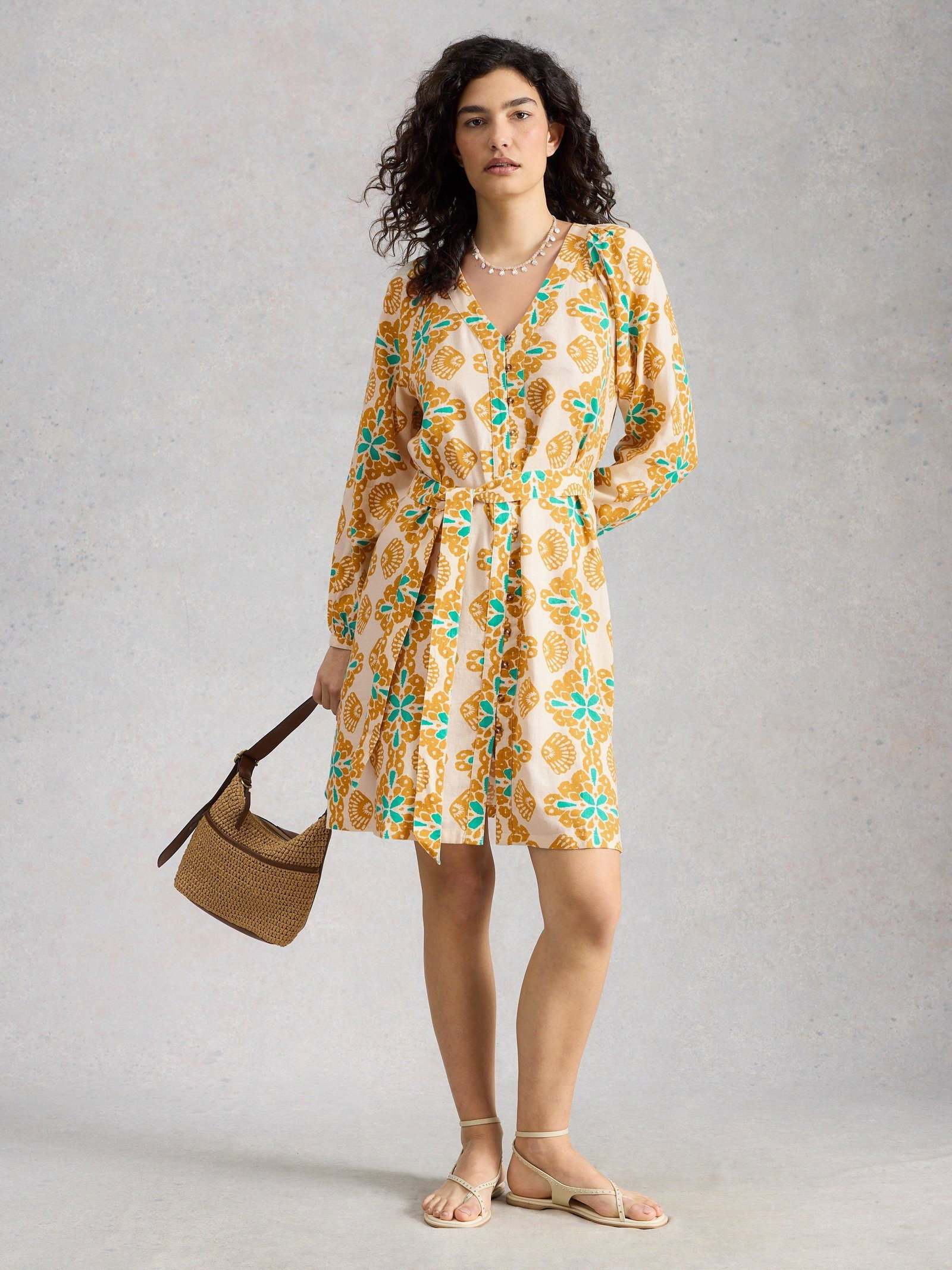 Shop Petra Linen Blend Dress