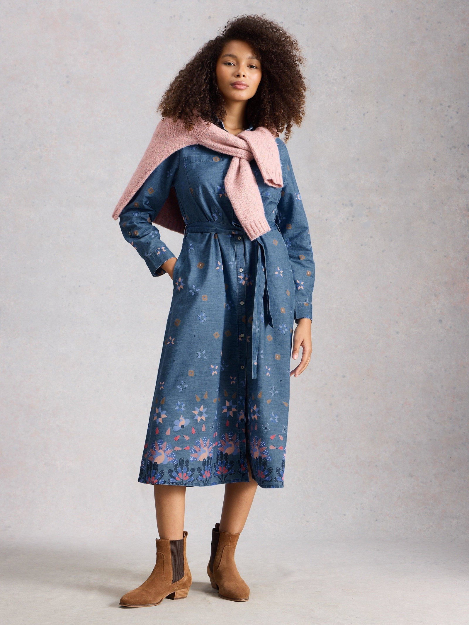 Shop Lana Denim Midi Dress