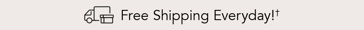 Text reads 'Free Shipping Everyday!' with clip art of shipping truck and box.