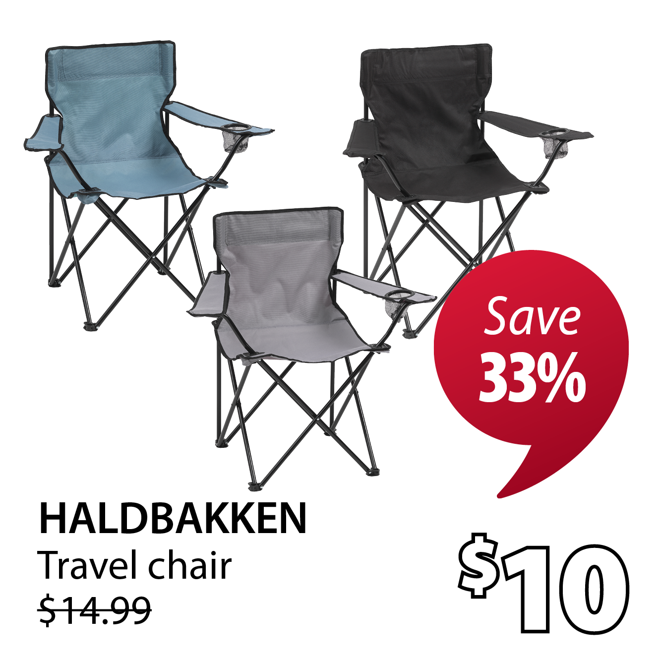 HALDBAKKEN Travel chair | Save 33%