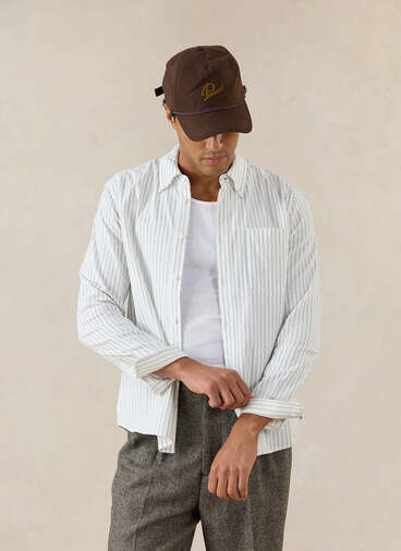 Fabian Striped Oxford Shirt | 100% Cotton | White