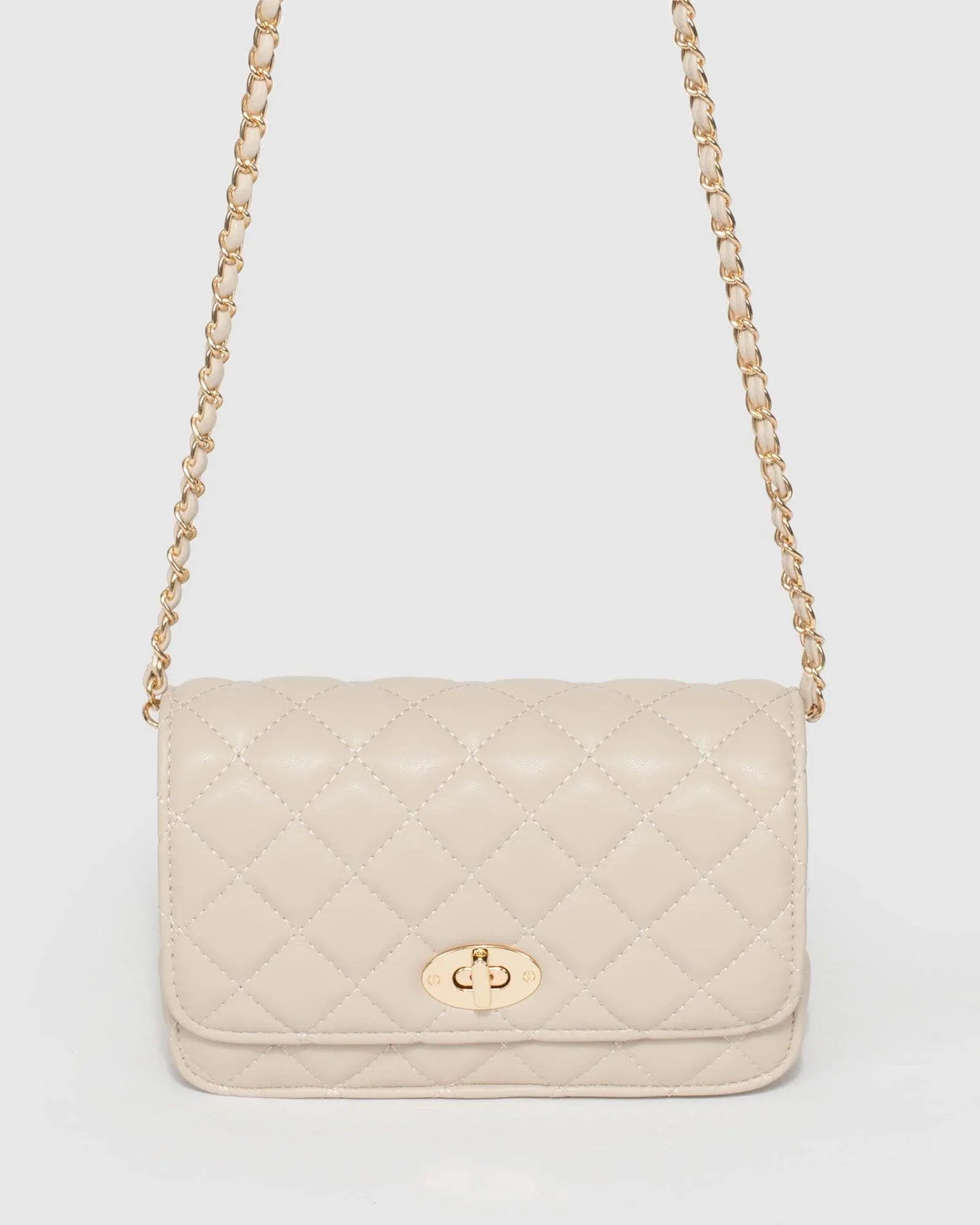 Image of Ivory Eboni Quilted Crossbody Bag