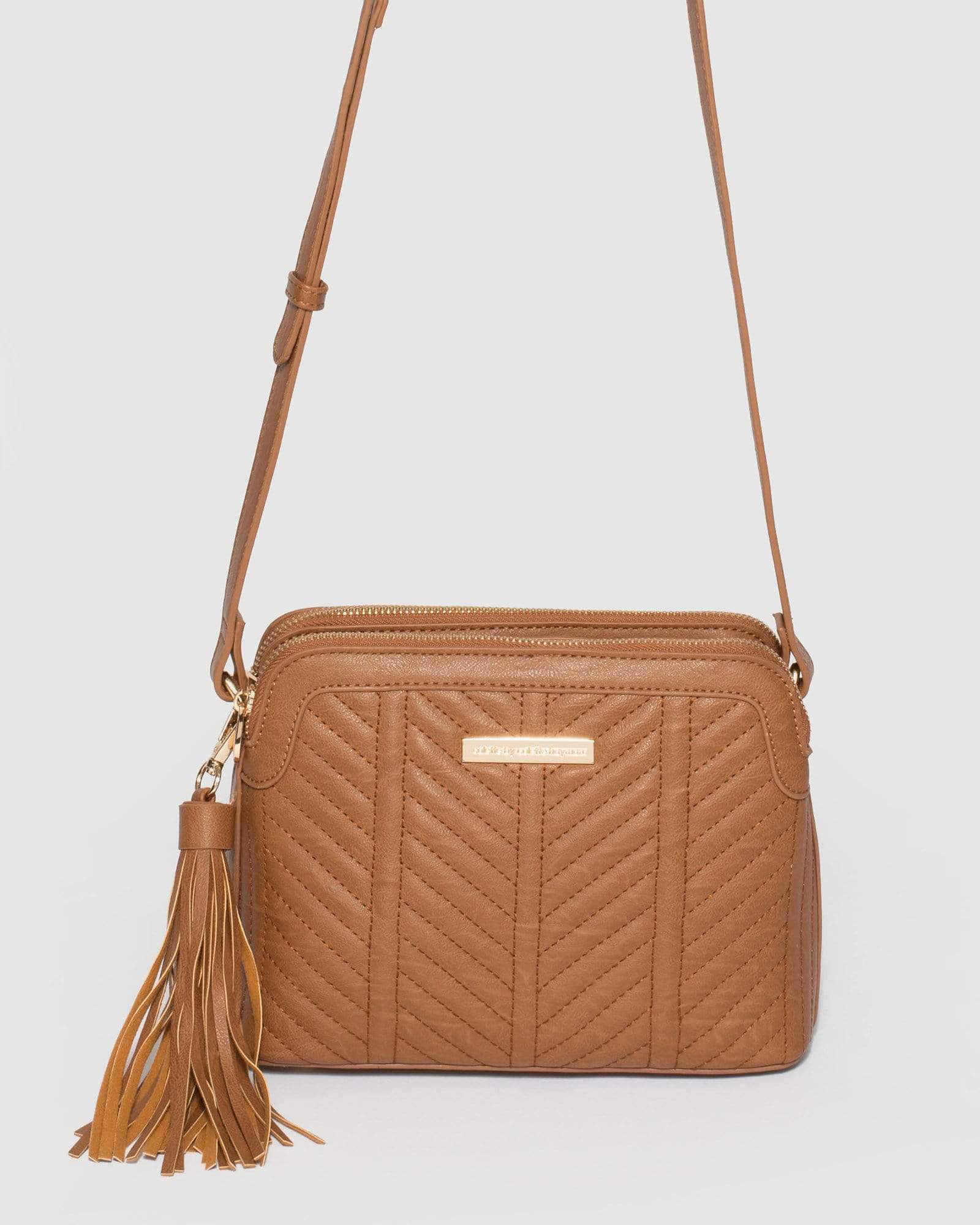 Image of Tan Joanna Crossbody Bag