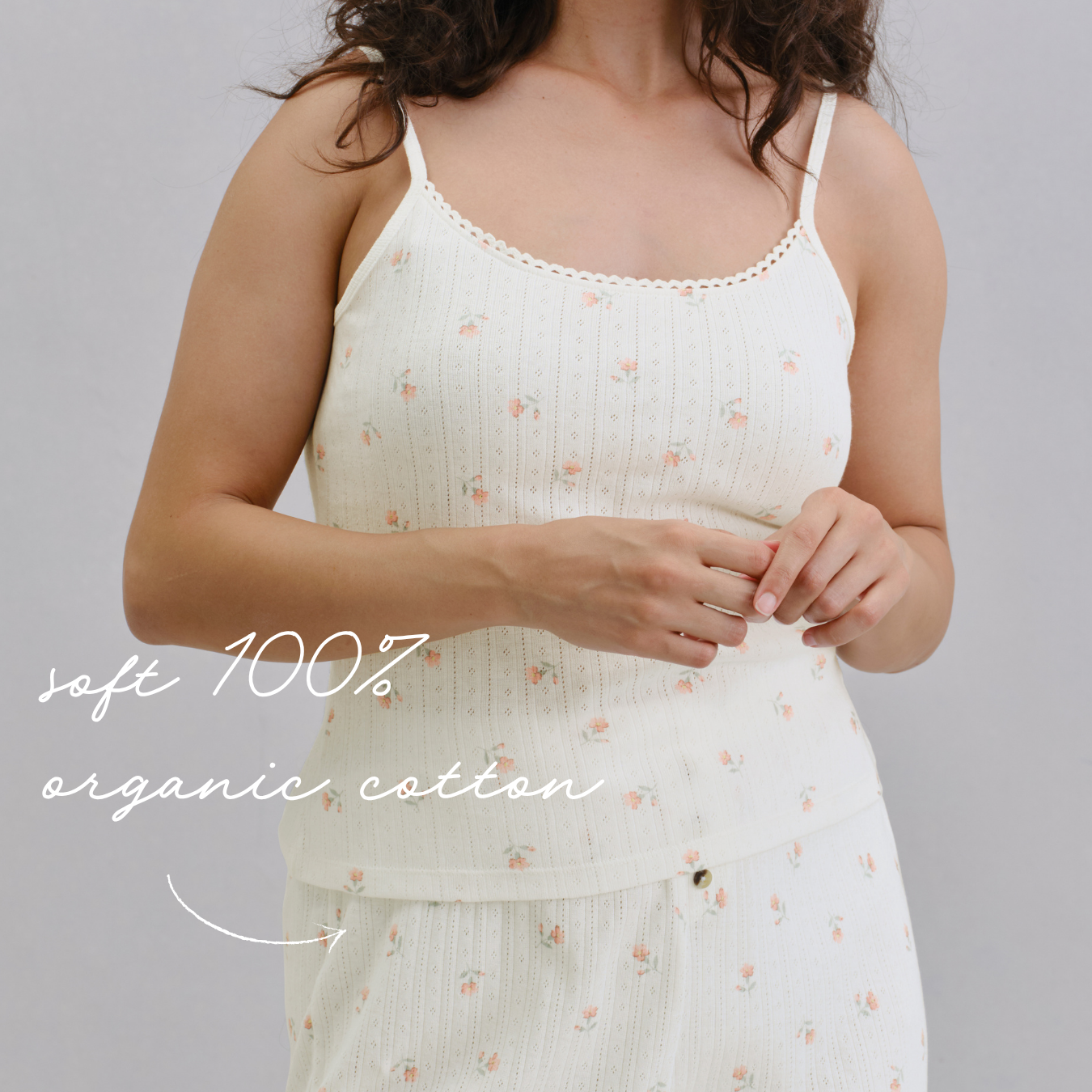 Posy Bud Pointelle Cami Vest