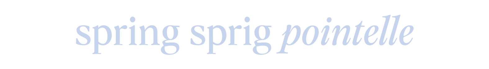 SPRING SPRIG POINTELLE