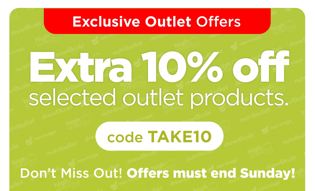 Extra 10% off outlet products TAKE10