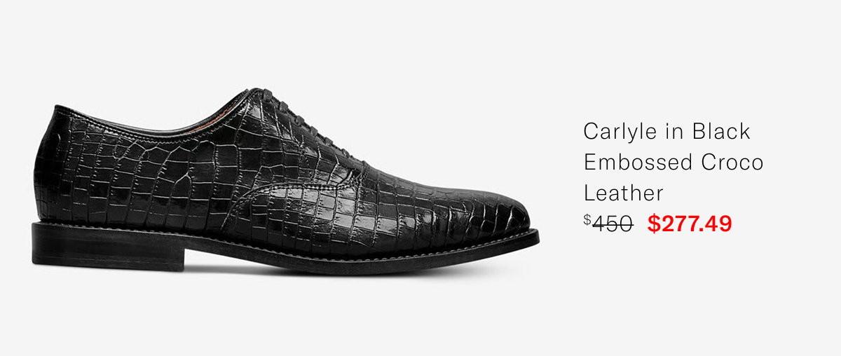 Click Here To Save On The Carlyle In Black Embossed Croco Leather. Regular Price $450, Available For $277.49 During Last Call Summer Sale.