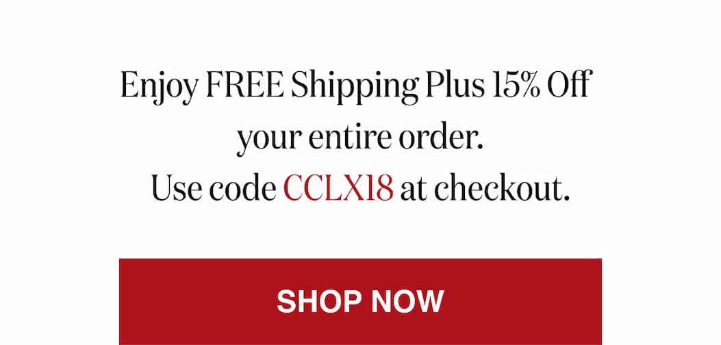 FREE SHIPPING + 15% OFF ANY ORDER  Offer is valid all weekend long! 