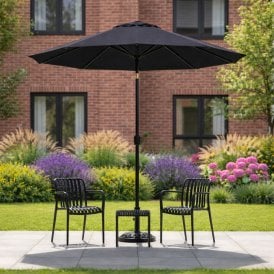 Tilt & Crank Straight Garden Parasol - 2.7m 