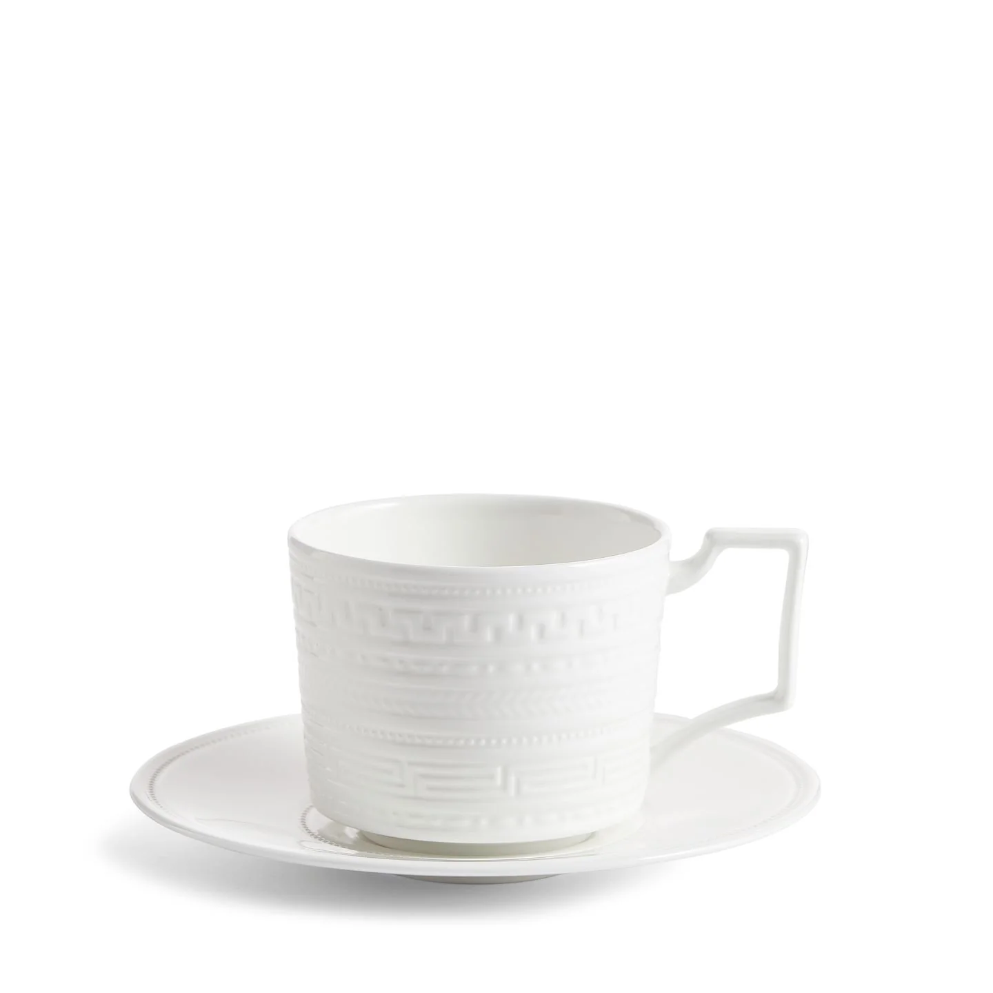 Intaglio Teacup and Saucer