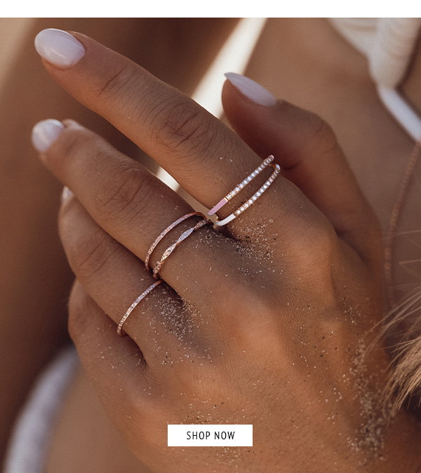 Emaille Ring - rosé vergoldet, rosa mit Topas