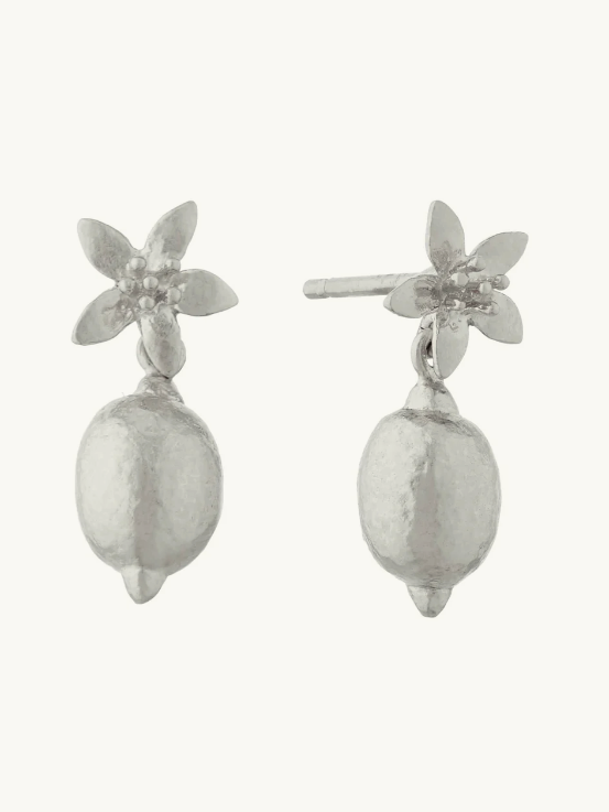 Lemon Blossom Stud Earrings with Lemon Drops