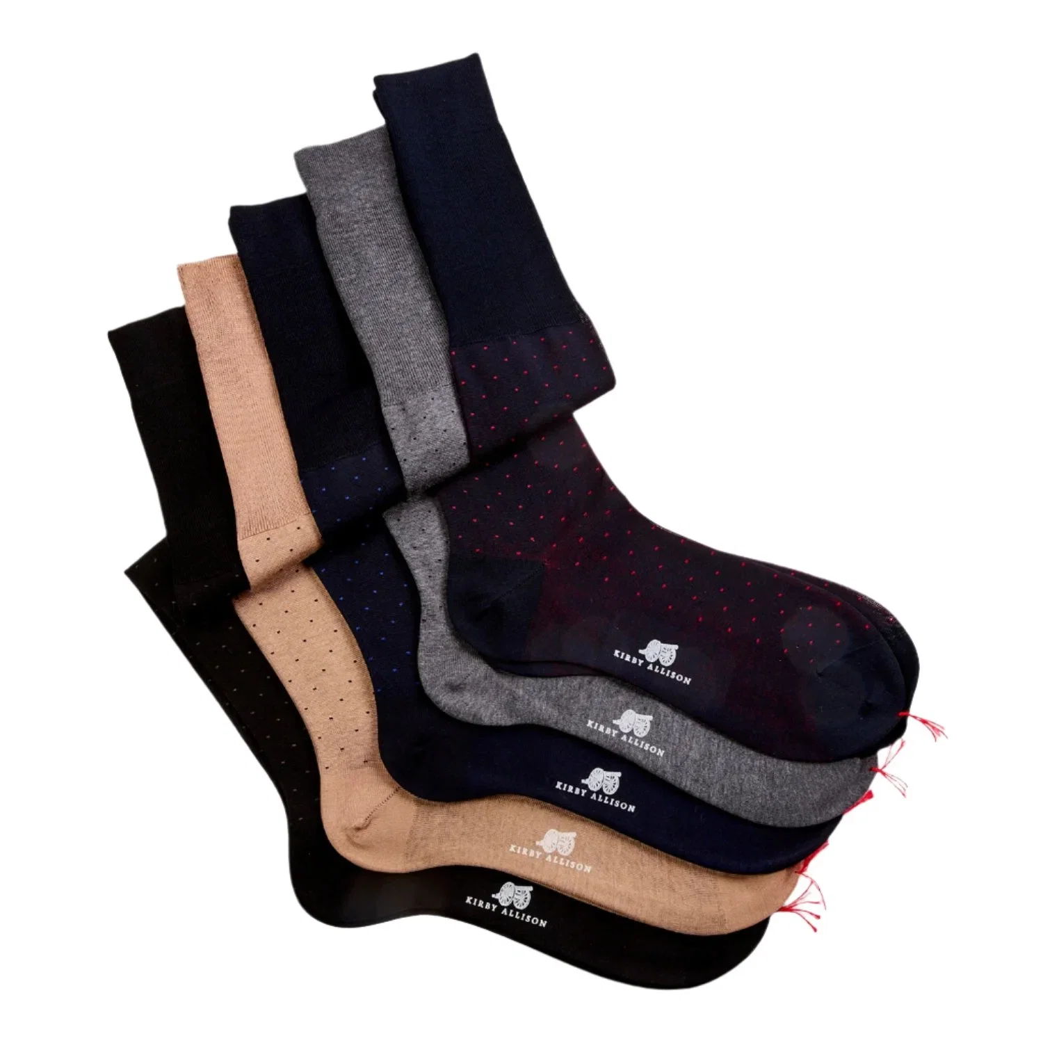 Image of Bresciani Small Dot OTC Cotton Dress Socks