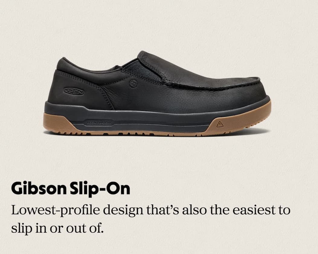Men's Gibson Slip-On Work Shoe (Carbon Toe)