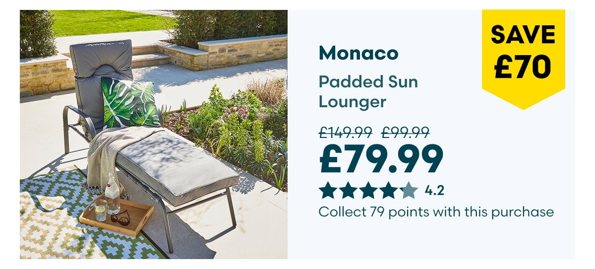Monaco Padded Sun Lounger