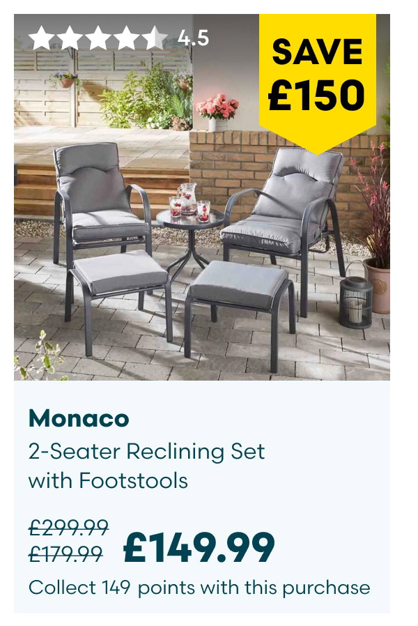 Monaco 2-Seater Reclining Set with Footstools