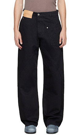 Black Twisted Workwear Jeans - JW Anderson