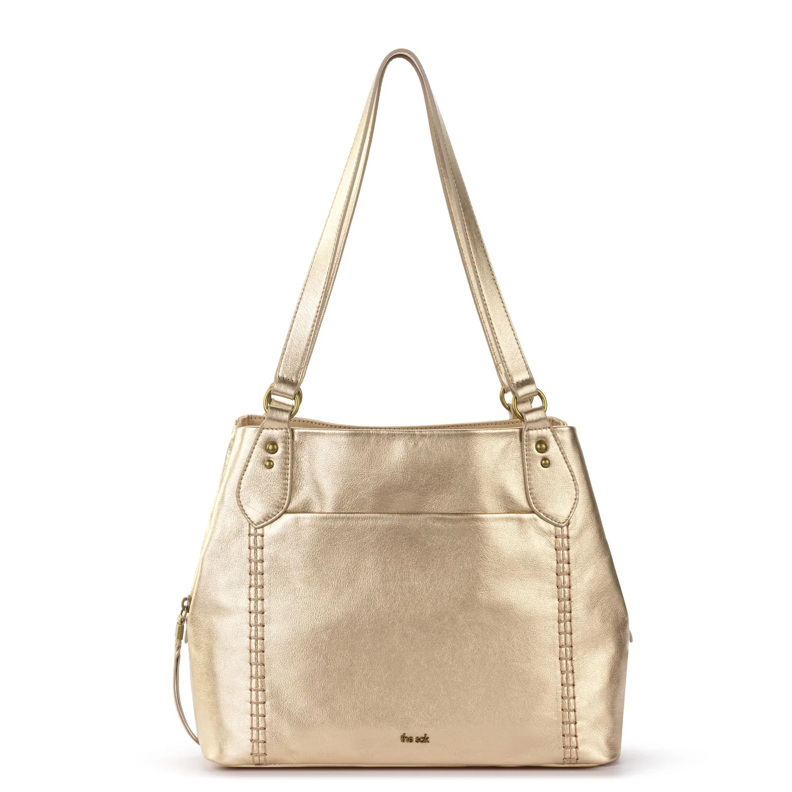 Image of Melrose Satchel - Leather - Light Gold